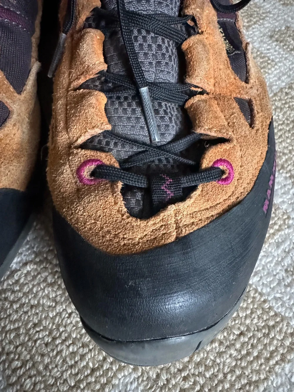 Mammut Redburn GTX Gore-Tex Hiking Shoes Outdoor Sneakers Brown Purple Size 8.5